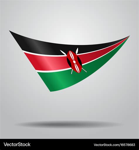 Kenyan Flag Background Royalty Free Vector Image