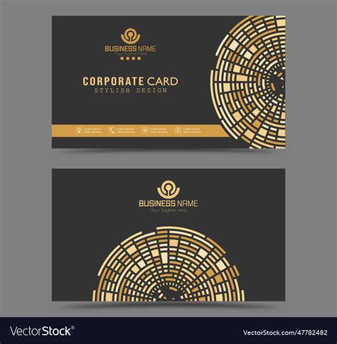 Business card double-sided design Royalty Free Vector Image