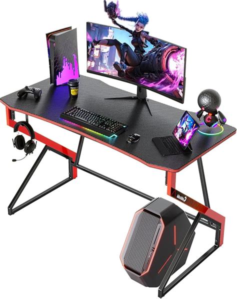 Amazon Cubicubi Simple Gaming Desk Z Shaped Inch Gamer