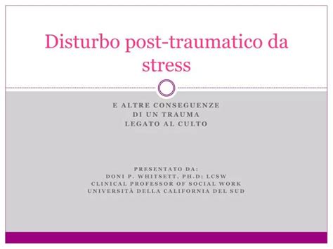 PPT Disturbo Post Traumatico Da Stress PowerPoint Presentation Free