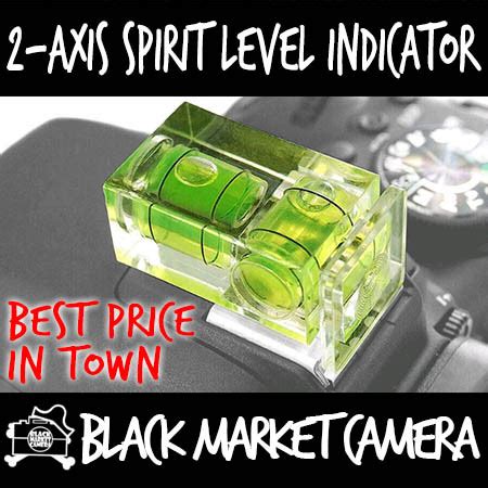 Two Axis Hot Shoe Mounted Spirit Bubble Level Indicator For Camera