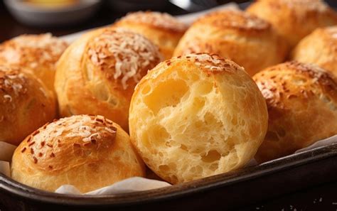 Premium Ai Image Pao De Queijo Brazilian Cheese Bread A Tasty