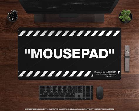 Black & White MOUSEPAD Quotes Desk Mat Large Writing Desk Pad, XL ...