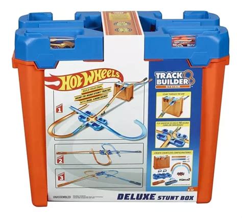 Pista Hot Wheels Track Builder Caixa Manobras Deluxe Mattel Frete Gr Tis