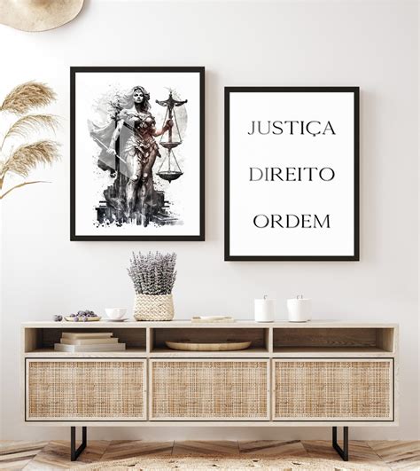 Quadro Decorativo Advocacia Deusa da Justiça Direito Ordem Elo7