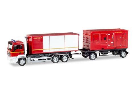 Herpa Man Tgs M Euro Hakenlift H Ngerzug Mit Stromaggregat Und