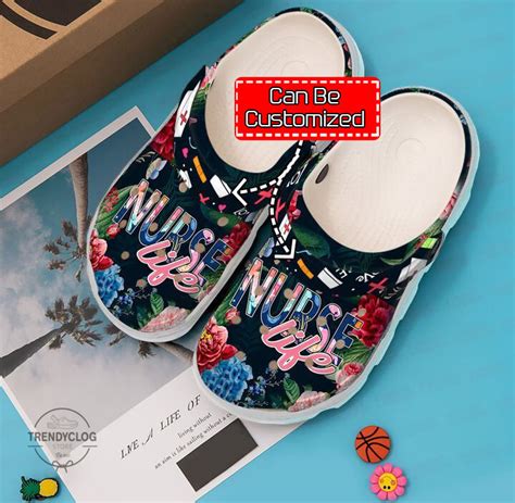 Nurse Nurse Floral Life clog Shoes - Footwearelite Exclusive ...