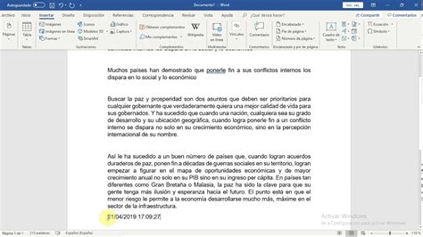 Insertar Fecha Y Hora En Word 2016 Youtube