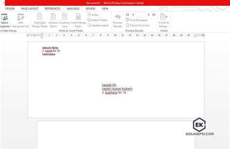 Cara Membuat Amplop Surat Di Microsoft Word