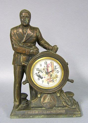 Franklin Roosevelt Hammered Copper Mantle Clock 1 Sold At Auction On