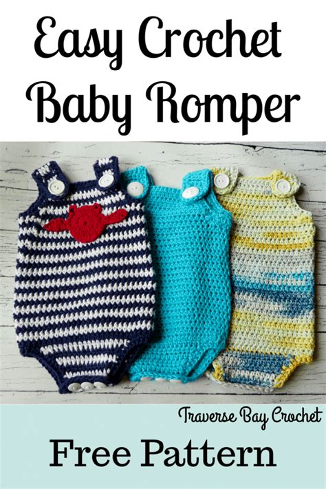 Easy Crochet Baby Romper - Traversebaycrochet.com