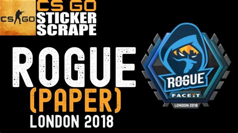 Csgo Sticker Rogue Paper London 2018 Scrape Counter Strike