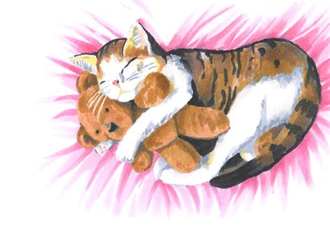 Kitten Hugging A Teddy by NinaSaturn on DeviantArt