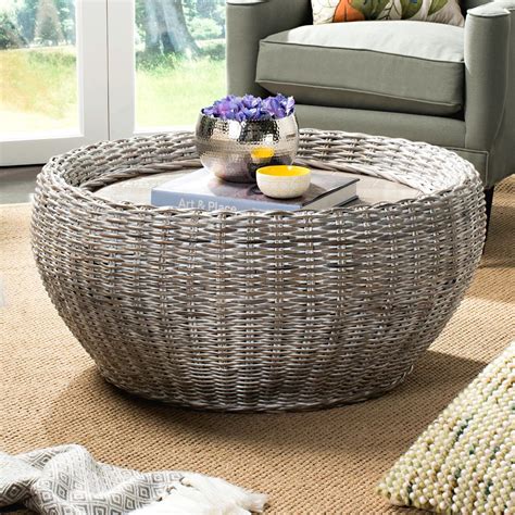 Round Wicker Coffee Tables Hometoplants