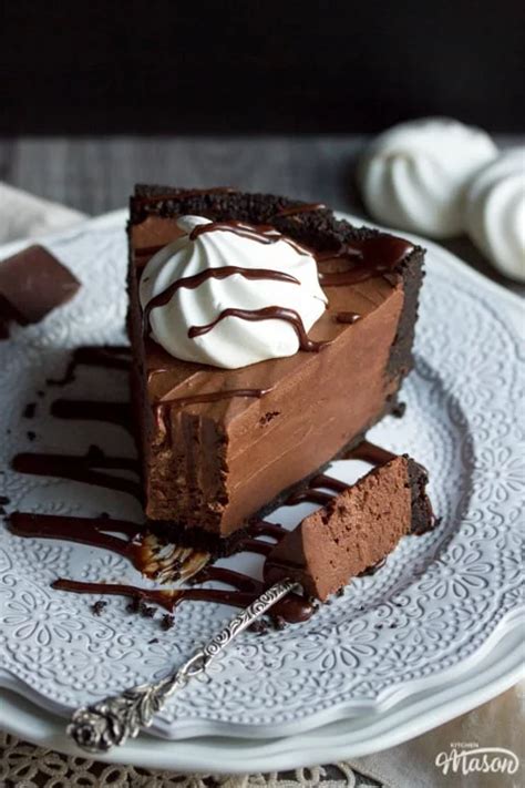 Luxurious No Bake Chocolate Cheesecake Kitchen Mason