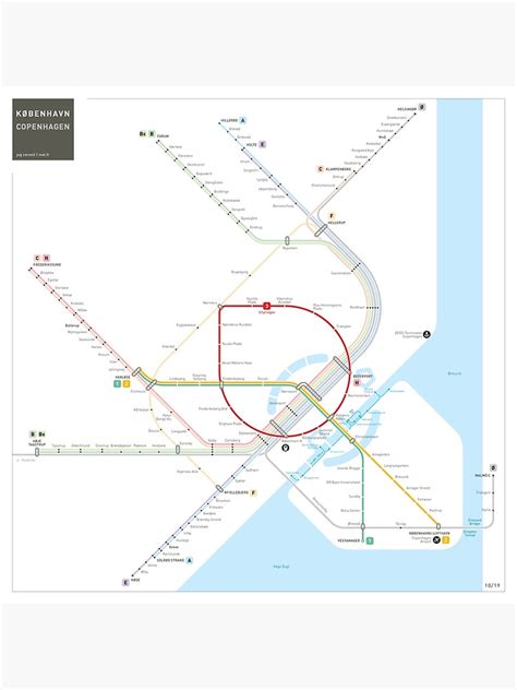 Copenhagen Metro Map Canvas Print By Jugcerovic Redbubble