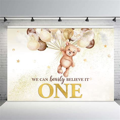 Amazon Yeele X Ft Bear Hot Air Balloons Backdrop White Dots Blue Sky With Clouds