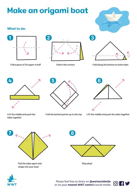 Origami Paper Boat Guide - Wwt Download Printable PDF | Templateroller