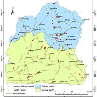 Map Of Gokwe North District And Gokwe South District Showing The