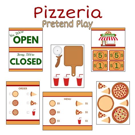 Pizza Dramatic Play Printables Free Printable Word Searches