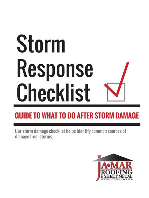 Ppt Storm Response Checklist Guide To What To Do After A Storm