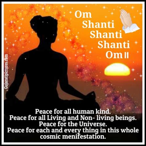 Om Shanti Shanti Shanti Om message, peace for all… - Gujarati Pictures ...