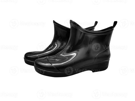 black rubber boots on a white background 11852313 Stock Photo at Vecteezy