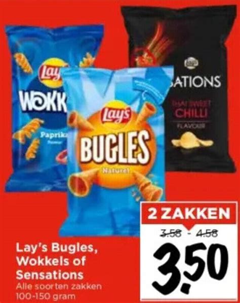 Lay S Bugles Wokkels Of Sensations Gram Aanbieding Bij Vomar