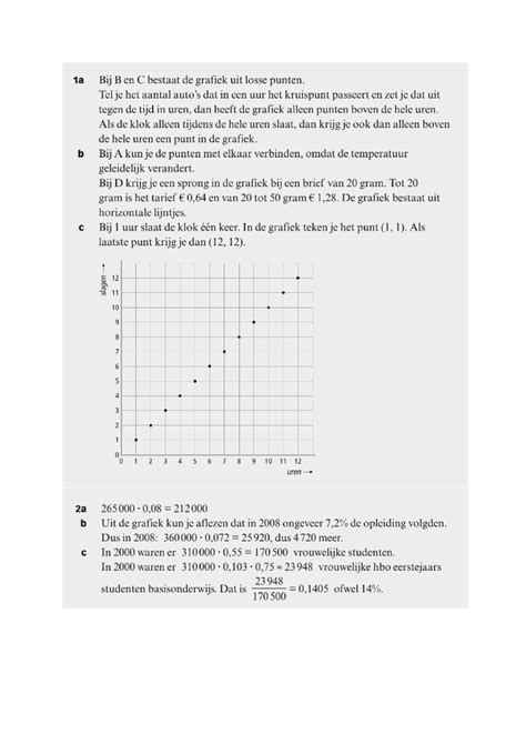 Uitwerking Werkblad H6 Wiskunde A Studeersnel