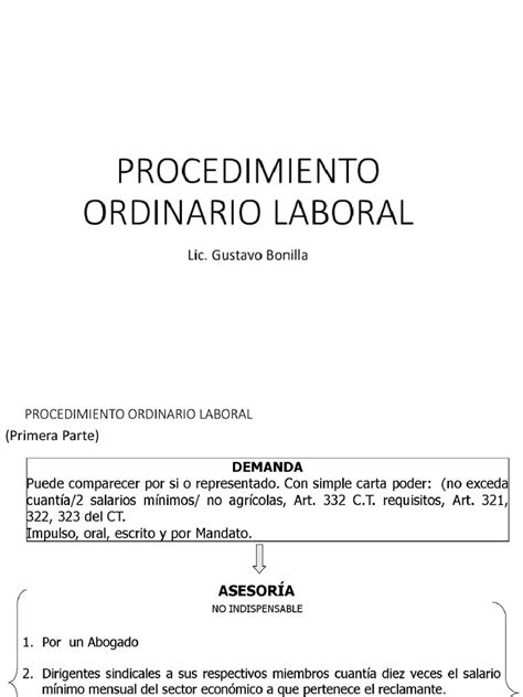 Procedimiento Ordinario Laboral Pdf