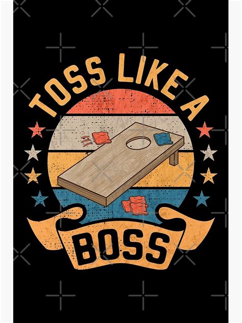 Toss Like A Boss Cornhole Champion Bean Bag Toss Game Corn Star