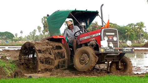 Crazy Massey Ferguson Di Tractor Driving Skills In Stuck In Mud