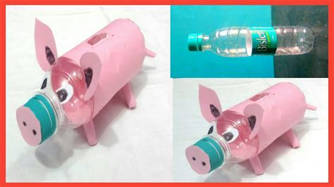 How To Make Piggy Bank With Bottle Easy Plastic Bottle Piggy Bank