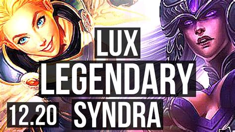 Lux Vs Syndra Mid M Mastery Games Legendary Euw Master