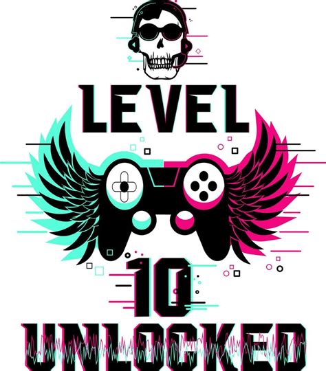 Level 10 Unlocked Typography T-shirt Typography For T-Shirt, Sweater ...