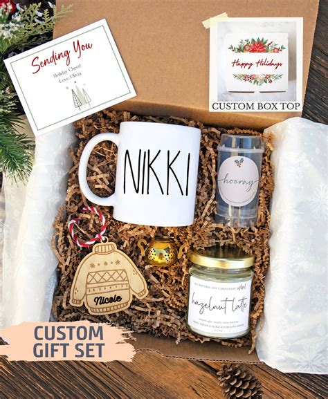 Personalized Christmas Gift Box for Her Christmas Gift Idea, Christmas Box Gift Box Set, Holiday ...