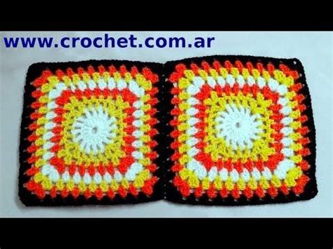 Union del motivo granny square nº 6 en tejido crochet tutorial paso a