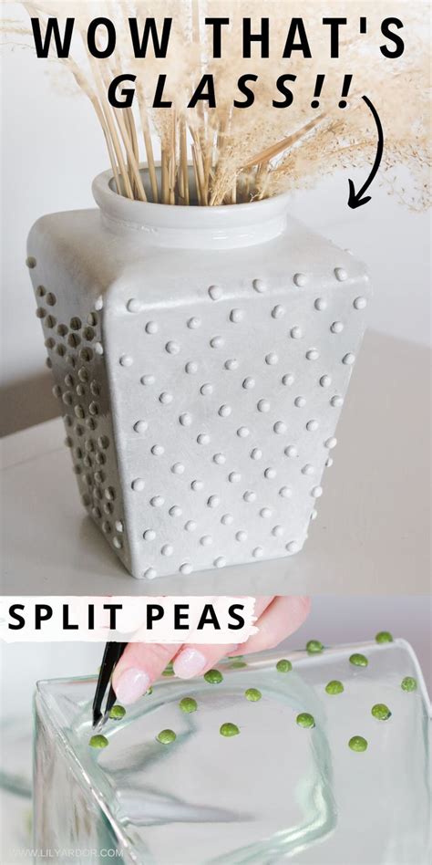 Here S How You Can Recycle Your Old Glass Vase With Split Peas To