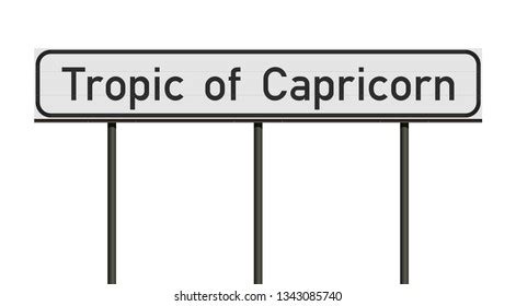 Tropic Capricorn Road Sign Stock Vector (Royalty Free) 1343085740 ...