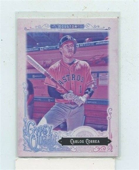 CARLOS CORREA 2017 Topps Gypsy Queen Missing Blackplate Astros Houston