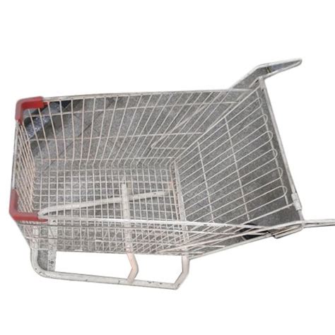 Four Wheel Stainless Steel Supermarket Trolley For Shopping At Rs