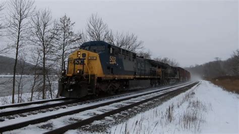 CSX And Amtrak Action On The CSX Mohawk Sub In Amsterdam NY With UP