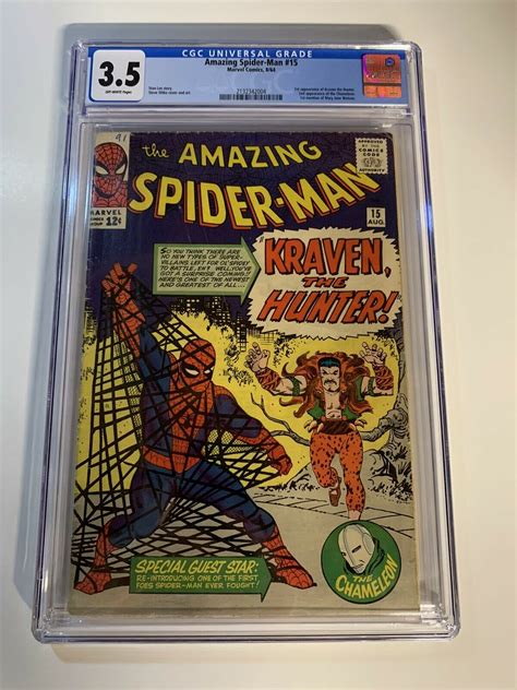 Amazing Spider Man Cgc Ow Pages Marvel Silver Age Comic Books