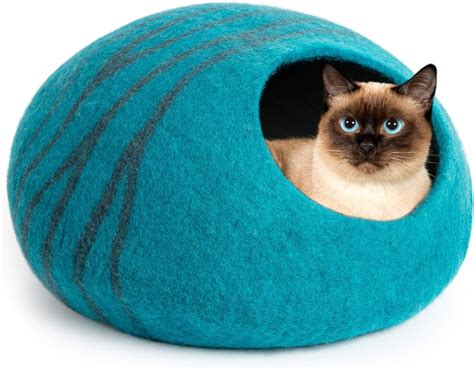 Amazon Meowfia Premium Felt Cat Bed Cave Handmade Merino