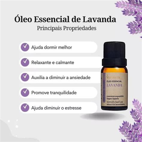 Oleo Essencial Lavanda Via Aroma Puro Natural Ml R Em S O