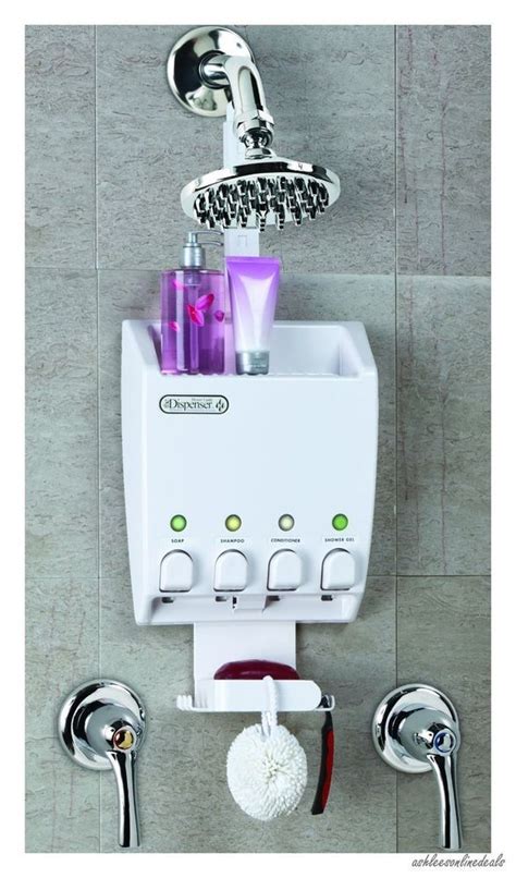 Shower Caddy Automatic Soap Shampoo Dispenser Bath Bathroom Organizer ...