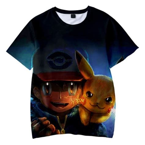 T Shirt Pok Mon Sacha Pikachu La Pok Mon Boutique