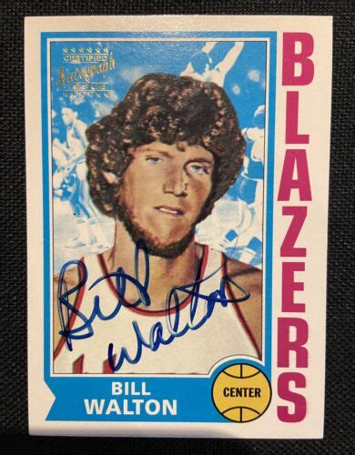 Topps Stars Bill Walton Rc Auto Rookie Reprint Autograph Archives