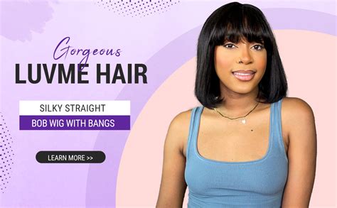 Luvme Hair Silk Straight Human Hair Bob Wigs With Bangs