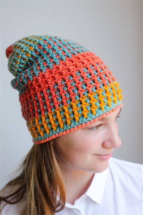 Tunisian Crochet Hat Free Pattern Looks Knit Nana S Crafty Home